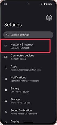 Go to your Settings and tap Connections