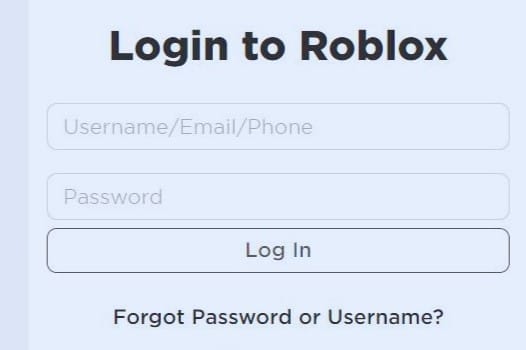 Log into your account of ROBLOX