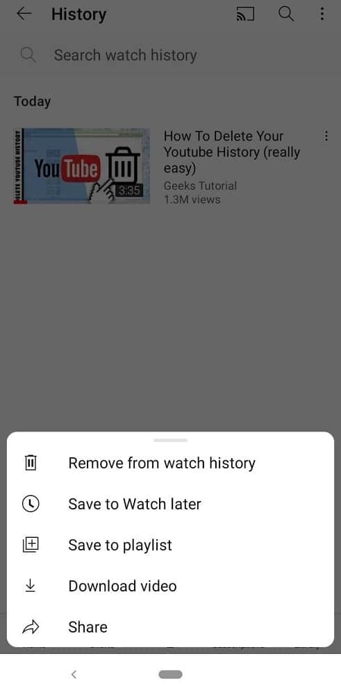 Remove from watch history