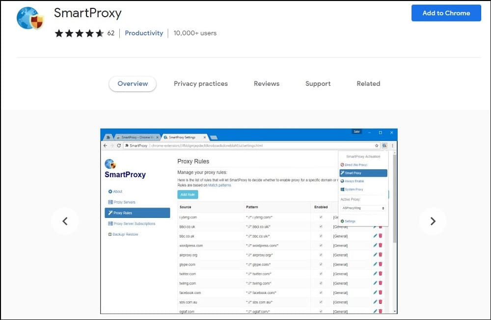 SmartProxy is another proxy switcher