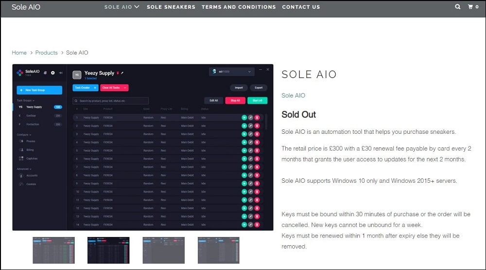 Sole Aio Homepage