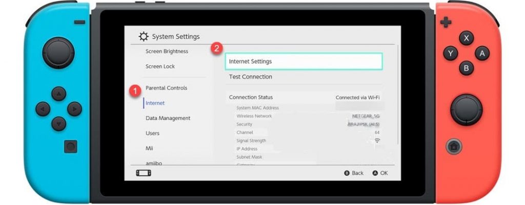 Star the Settings of your Nintendo and open the Internet tab