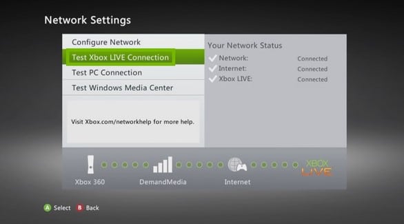 Test Xbox Live Connection