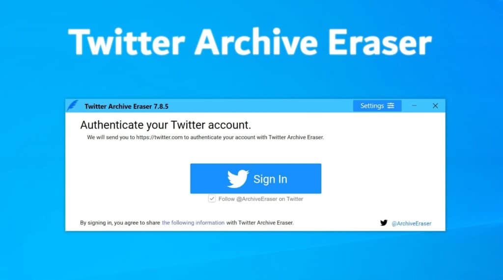 Twitter Archive Eraser