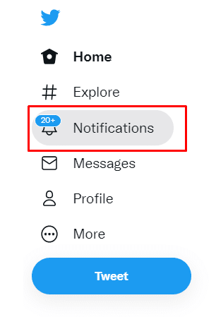 Twitter Notifications tab