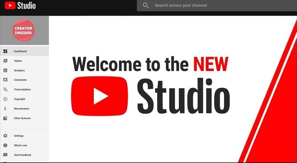YouTube studio overview