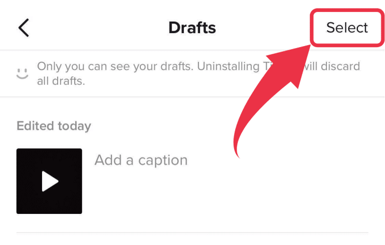 select-Drafts-on-TikTok-option