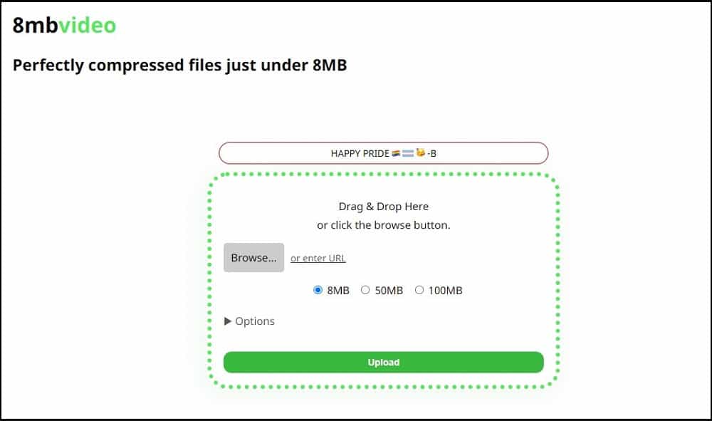 8MB Video Compressor apps Homepage