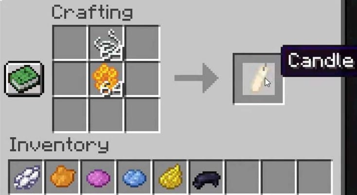 Add items to make a Candle