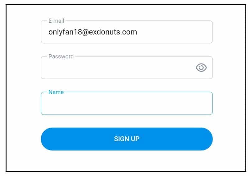 Attempt to create an OnlyFans account