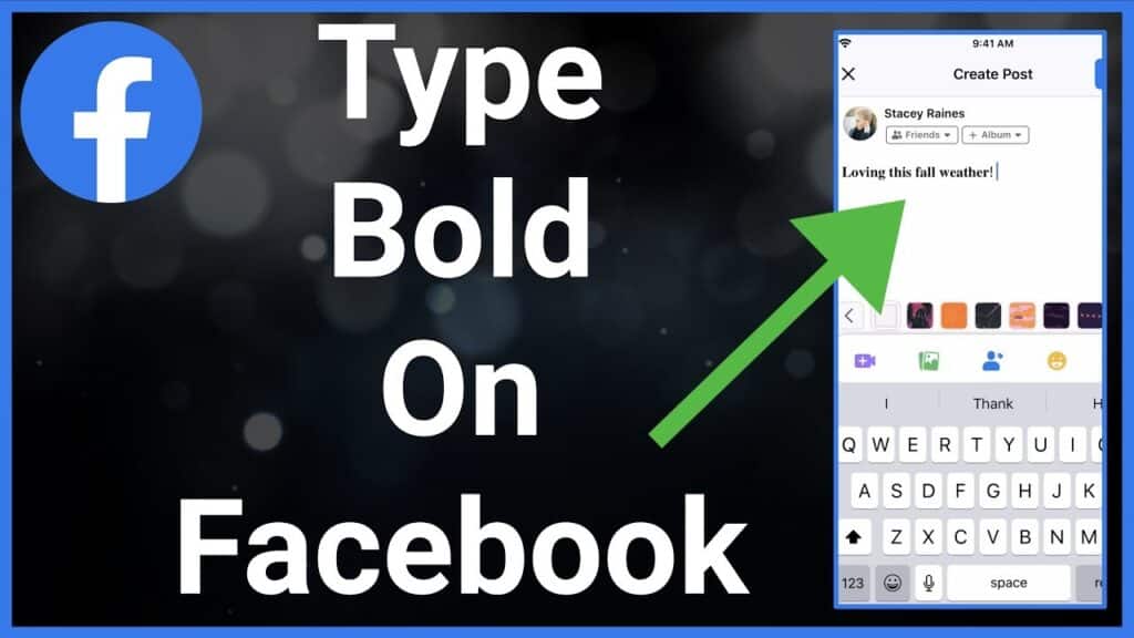 Bold Text on Facebook Posts on Mobile