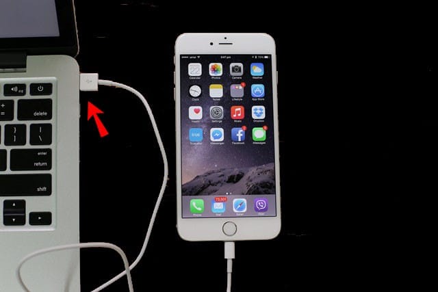 Connect your iPhone to your PC via a USB cable