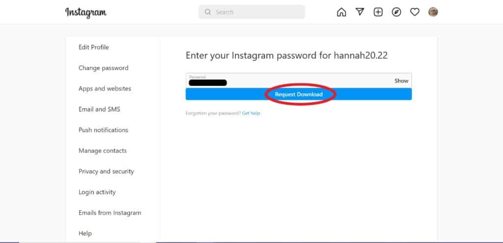 Enter your password to verify your