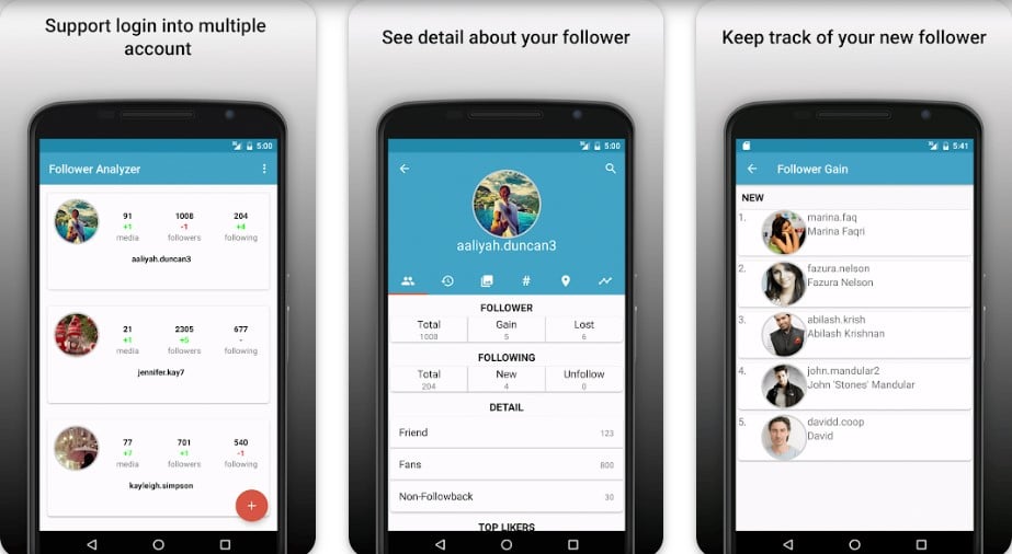 Follower Analyzer apps from google play store