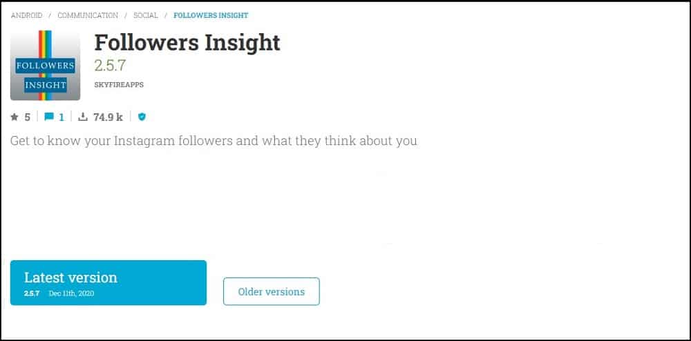 Followers Insights apps