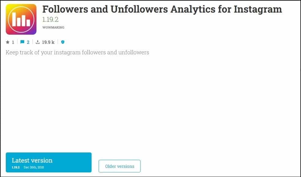 Followers and Unfollowers Analytics for Instagram apps