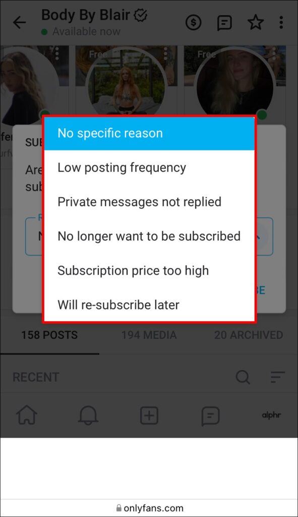 Give us a reason for unsubscribing