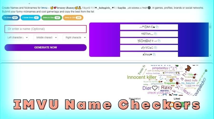 IMVU Name Checkers
