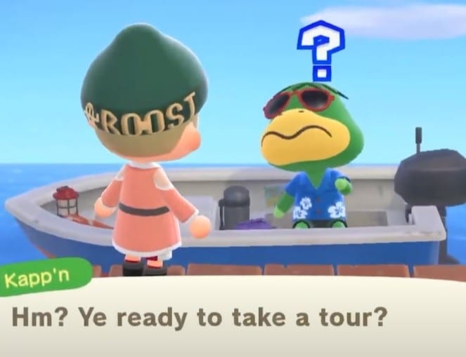 Kapp’n each trip costs 1000 Nook Miles