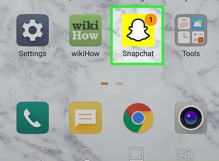 Launch the Snapchat app