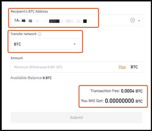 Locate the BNB memo number wallet