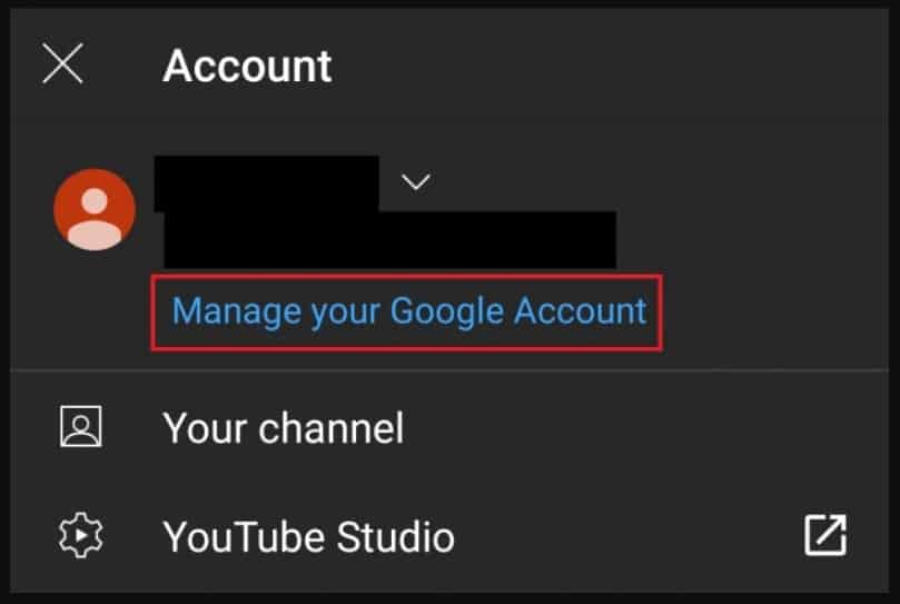 Manage Your Google Account