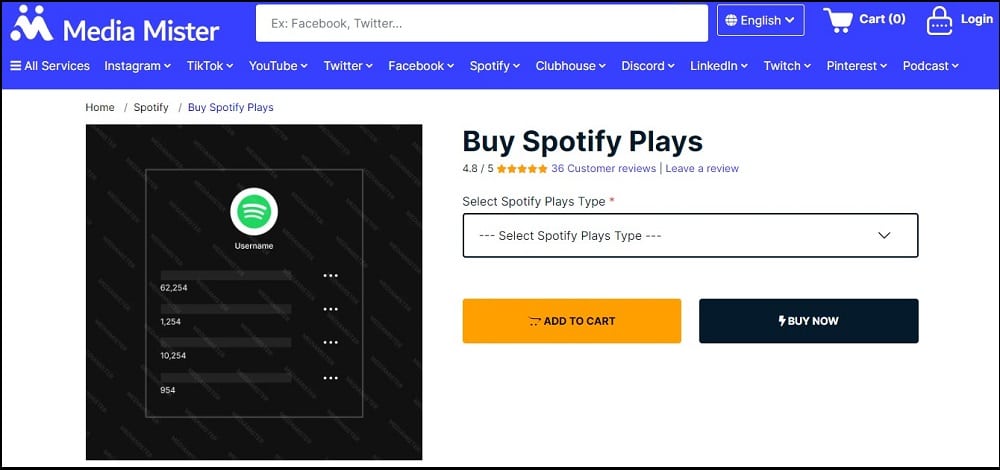 Mediamistefor Buy Spotify Plays