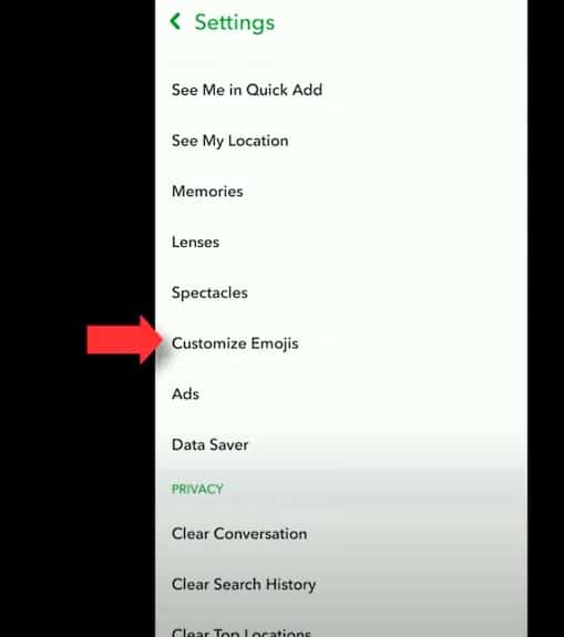 Scroll down and tap on Customize Emojis