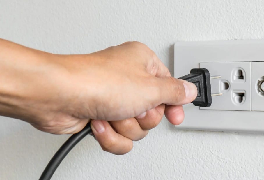 Unplug your AC power cord after the pulsating power