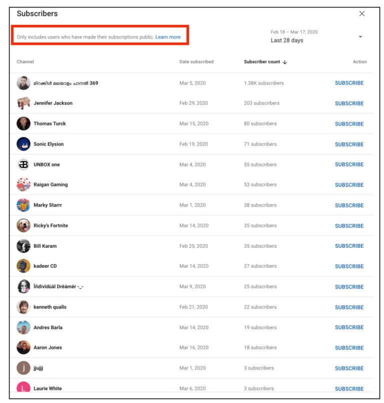 How to see who subscribed to you on youtube 2022 
