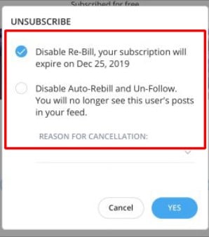choose either to disable auto-billing alone