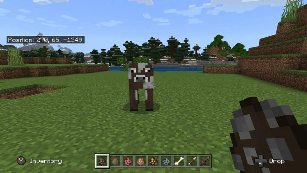 Mob loot and cows on Minecraft