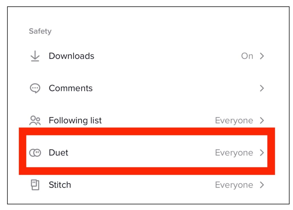 Privacy then tap Duet.