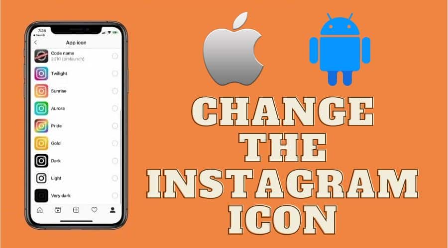 how to change instagram icon