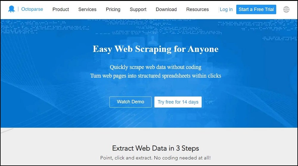 Octoparse Homepage