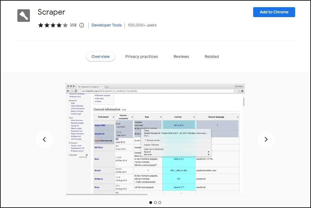 Scraper Overview