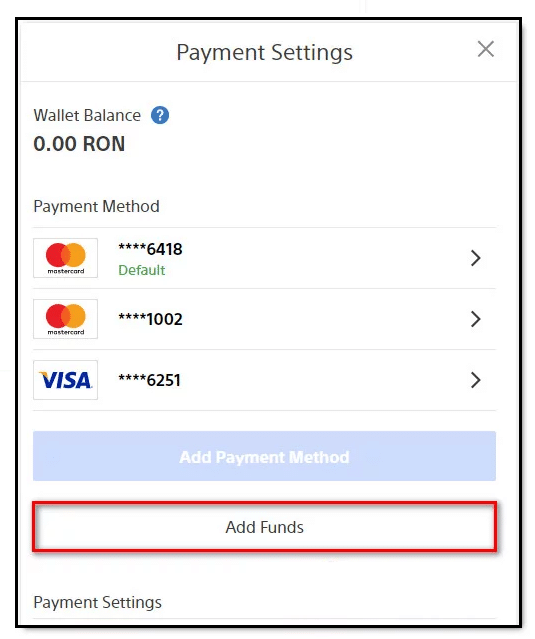 payment method