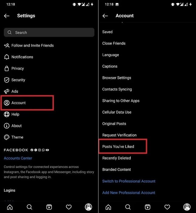 Account- Posts You've Liked
