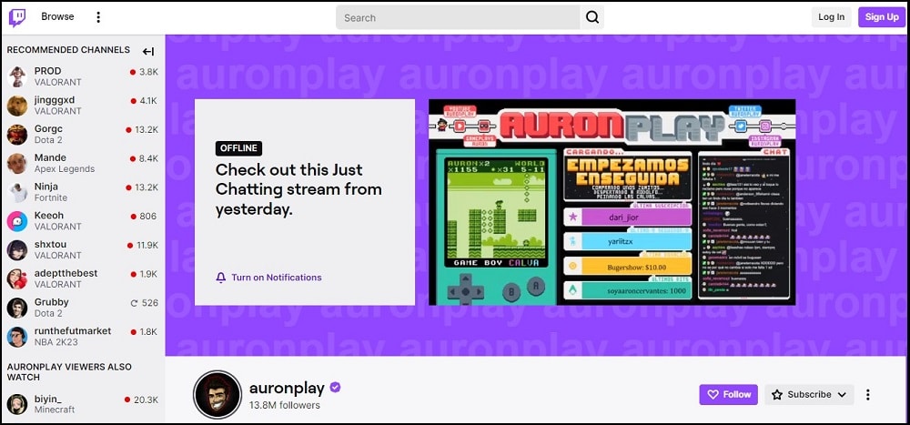 AuronPlay Twitch Streamers