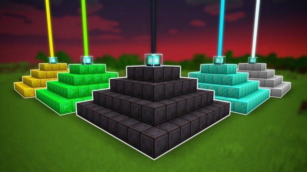 Build the different types of beacon pyramids