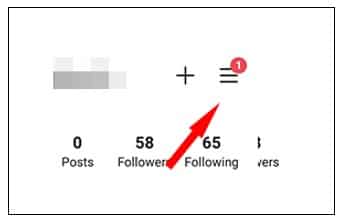 Click Horizontal Line on Instagram for see Followers
