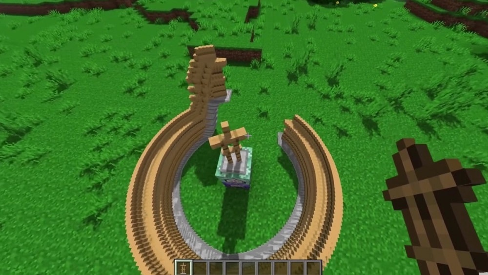 Manually craft a circle in Minecraft