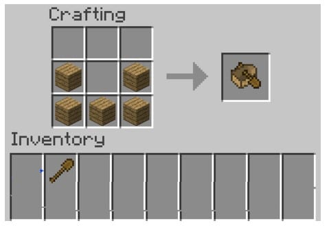 Materials required to craft a boat in Minecraft