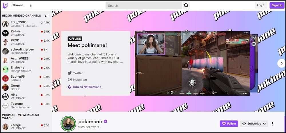 Pokimane Twitch Streamers