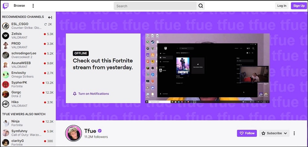 Tfue Twitch Streamers