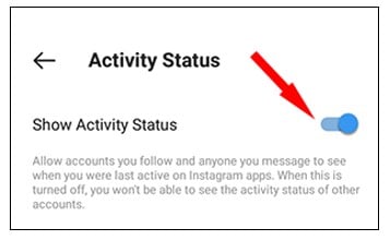 Toggle the activity status off