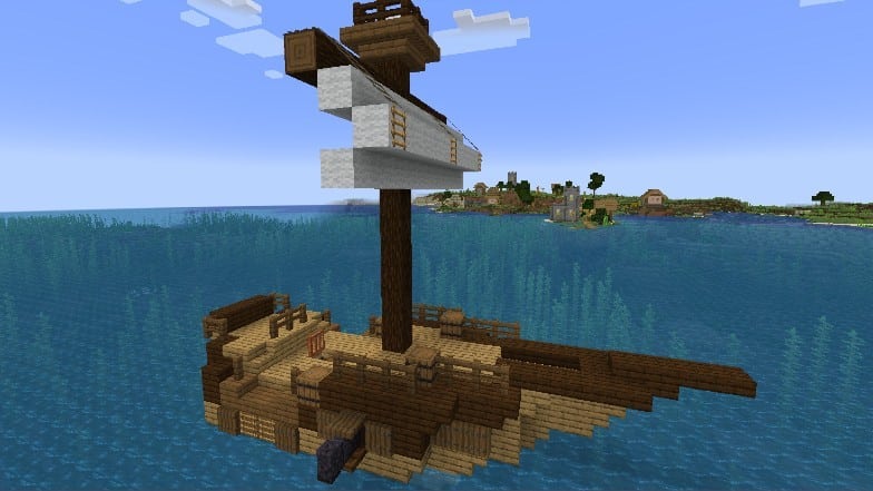 craft a boat in Minecraft