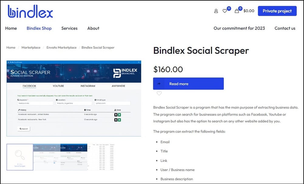 Bindlex Social Scraper Overview