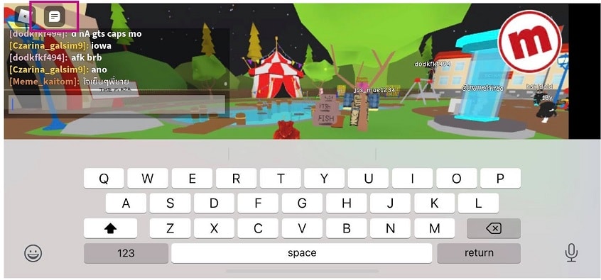 Launch the mobile keyboard