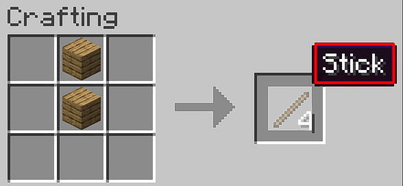 Materials Needed to Make a Stick in Minecraft